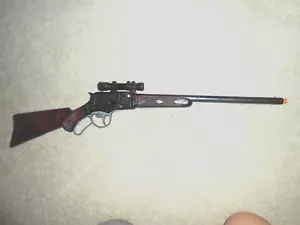 Vintage MARX Wild West Lever Cap Gun Scoped Rifle In very Nice Condition - Picture 1 of 14