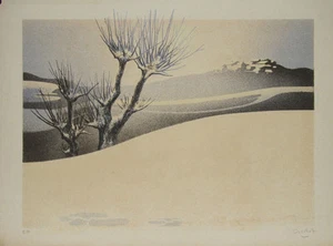 Daniel Sciora - Kunstblatt Originell - Lithografie - die Hügel Im Dorf - Bild 1 von 3