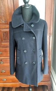 Vintage 1970s Arthur Jay womens wool peacoat double breasted mod M READ - Picture 1 of 17