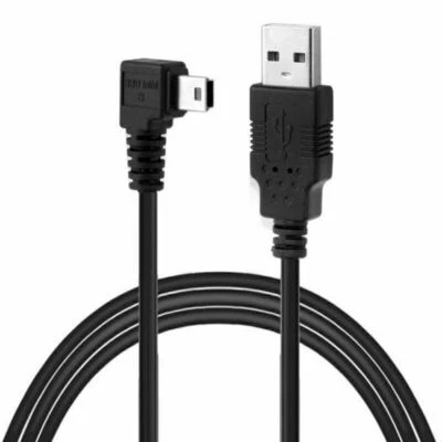 3.0m USB 2.0 Male to Mini USB B Type 5pin Male Right Angled 90 Degree Data Cord - Image 1 of 4