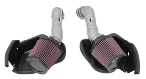 K&N Dual Silver Typhoon Short Ram Intakes for 14-15 Infiniti Q50 3.7L V6 - Picture 1 of 10
