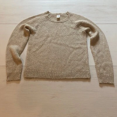Oshkosh B'gosh Girls Pullover Knit Sweater Size 10 Beige Sequins Side Slits - Image 1 of 4