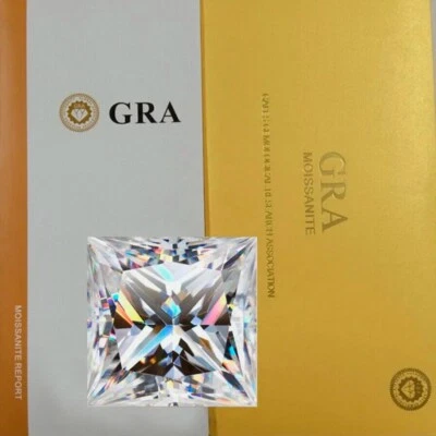 0.5-20ct D Color VVS1 Princess Cut Loose Moissanite Stone Real Gemstone W/ GRA - Image 1 of 4