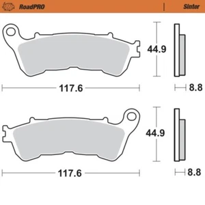 MotoMaster Front Brake Pads for Honda NT700V DEAUVILLE 2006-2010 RoadPRO Sinter - Picture 1 of 1