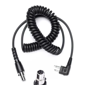 2-Pin to 5-Pin XLR Coil Cord Cable for Motorola HYT Speedcom Radios & Headsets - Picture 1 of 7