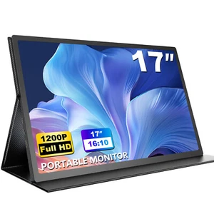 UPERFECT 17" Monitor 1920*1200 PC Screen Portable Monitor HDMI USB C Monitor - Picture 1 of 7