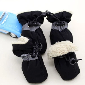 Waterproof Pet Dog Shoes Anti-slip Rain Boots Warm Puppy Socks Booties Shoes ṯ - Foto 1 di 18