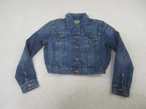 Ralph Lauren Jean Jacket Girls 14 Blue Denim Trucker Medium Wash - Picture 1 of 7