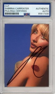 SIGNED Sabrina Carpenter Short and Sweet Cover Photo Card PSA DNA COA AUTOGRAPH - Picture 1 of 2
