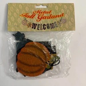 Ghirlanda zucca autunno benvenuto metallo multicolore raccolta foglie decorazione autunno - Foto 1 di 6
