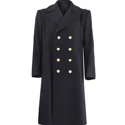 US Navy Bridge Greatcoat Military Dress Navy Blue Wool Frock Coat Handmade Coat - Image 1 of 3