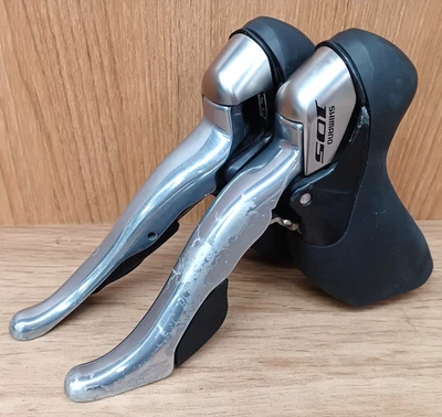Shimano 105 ST-5700 STI Levers 2x10 Speed Road Bike Shifter Brake Set Used Japan - Image 1 of 4