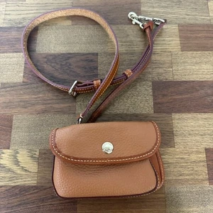 Dooney Bourke Wristlet Crossbody Chain 4x1 Small Pouch Travel Micro Brown - Picture 1 of 7