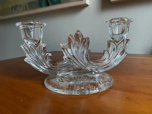 Vintage Fostoria Double Candlestick (Baroque Shape) Chintz (Etched) 1940-1973 - Picture 1 of 4