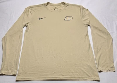 Purdue Boilermakers Nike Long Sleeve Tee Shirt Men’s Size Medium NCAA Dri Fit - Image 1 of 4