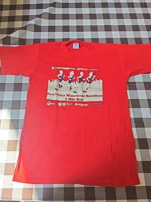 Camiseta De Colección NUEVA JERSEY WATERFRONT MARATHON 5 Millas Run CONTINENTAL AIRLINES M Foto 1 de 4