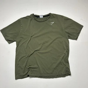 Gymshark Crest T-Shirt Chest Logo Dark Green Athletic Performance Sz XXL - Picture 1 of 5