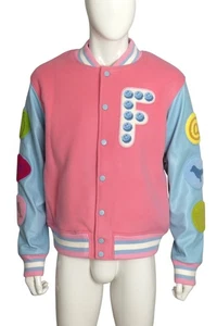 FLAN- NWT 2023 Happy Pill Varsity Jacket, Size Large - Picture 1 of 5