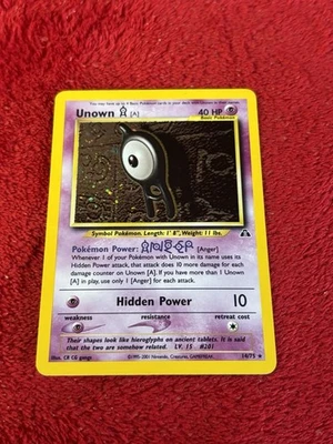 Unown [A] 14/75 Neo Discovery Holo Wotc Pokemon Card Played - Image 1 of 4