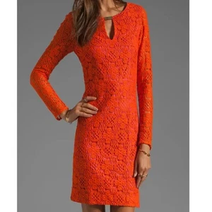Trina Turk Boardwalk Spitzen Crandon Kleid rot Größe 6 Cocktail Hochzeit Gast - Bild 1 von 11