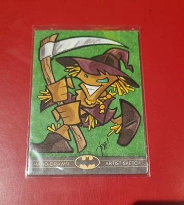 2012 Batman: The Legend Hand Drawn Sketch Card Signed - Scarecrow 1/1 - Image 1 of 2