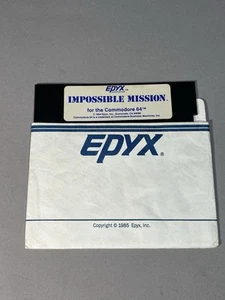 Impossible Mission By Epyx Vintage Commodore 64/128 Floppy Disk Game - Picture 1 of 6
