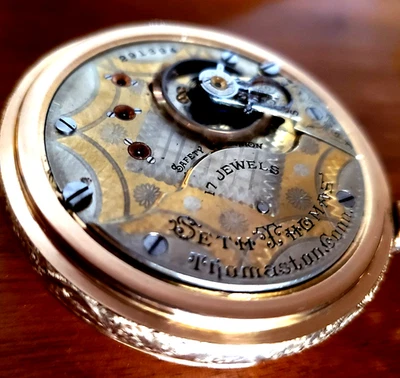 RELOJ BOLSILLO SETH THOMAS 2 TONOS TALLA 18 PERFECTAMENTE REPARADO 1912 Foto 1 de 4