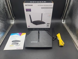NETGEAR AC1200 Kabel WiFi Modem Router Model C6220 - Brakujące części - Czytaj - Zdjęcie 1 z 5