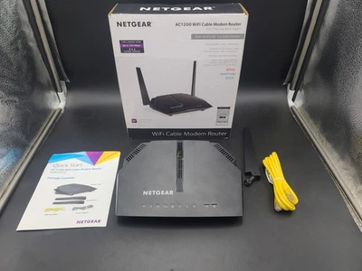 NETGEAR AC1200 WiFi Cable Modem Router Model C6220 - Missing Parts - Read - Image 1 of 4