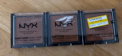 NYX CAN'T STOP WON'T STOP MATTIFYING POWDER MOCHA 0.21 OZ (LOT OF 3) - Image 1 of 3