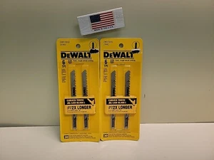 Hojas de sierra de calar DeWALT DW3700H2 vástago en U 6 TPI madera corte rápido 2 veces más largas *HECHAS EN EE. UU.* - Imagen 1 de 8