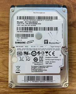 SEAGATE SAMSUNG 750GB 2.5" SATA HARD DRIVE ST750LM022 HN-M750MBB/AS2 *AS IS* - Picture 1 of 4