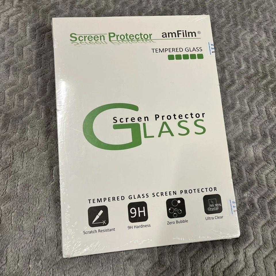 amFilm Tempered Glass Screen Protector - For iPad Air, iPad Air 2, iPad Pro 9.7 - Image 1 of 2