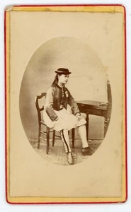 PHOTO CDV Marie Delerne 1873 cantinière ? costume traditionnel ? Delsart à Anzin - Imagen 1 de 2