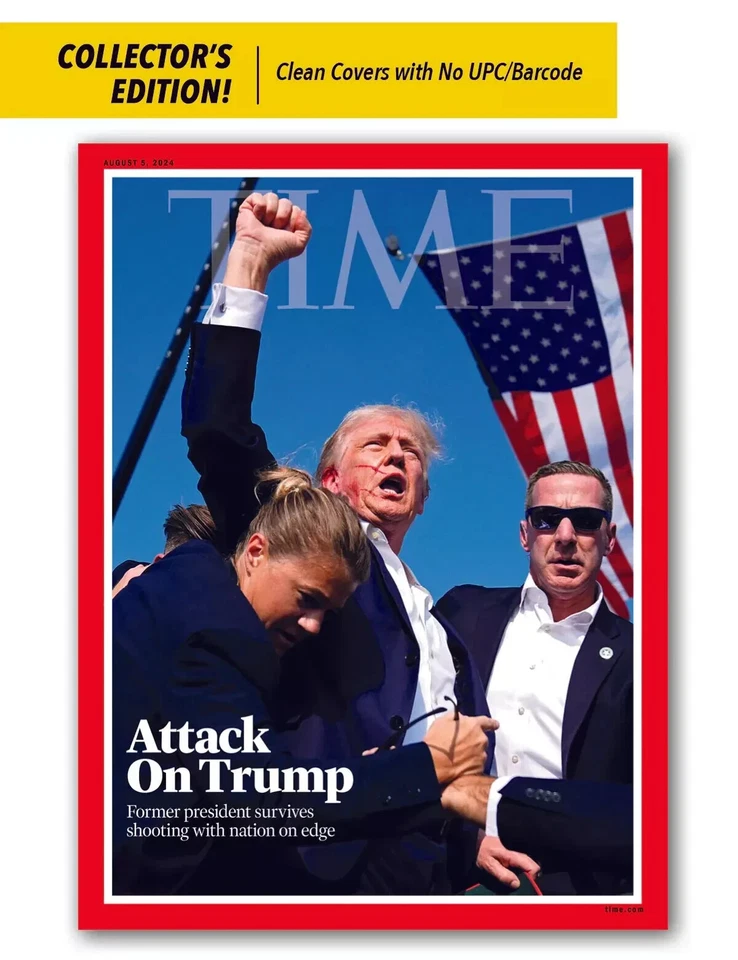 TIME Magazine ATTACK ON TRUMP 8.05.24 COLLECTOR'S EDITION! No UPC Barcode - Image 1 of 1
