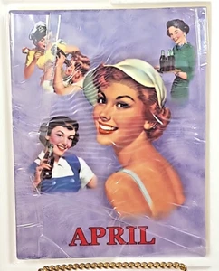 Coca-Cola 50s Perpetual Calendar APRIL Bradford Exchange - NEW - Picture 1 of 7