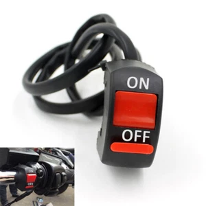 Motorcycle ON/OFF Button Handlebar Mount ATV Dirt Bike Kill Light Switch Parts - Picture 1 of 12