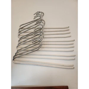 Hangers Heavy Lot of 12 Steel Rubber Custom Closet Taiwan Vtg Estate - Picture 1 of 7