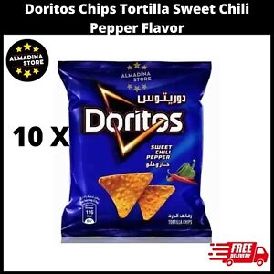 (10 Pcs) Doritos Chips Tortilla Sweet Chili Pepper Flavor 14 g شيبس دوريتوس حلال