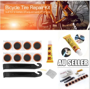 Bike Tyre Tire Tube Puncture Repair Tool Kit Bicycle Cycling Patches Glue Tyre - Picture 1 of 7