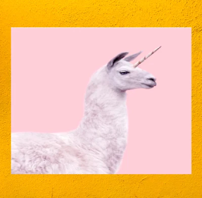 Tapiz Animal, Lindo y Divertido Colgante de Pared, Tapiz Llama Unicornio Foto 1 de 4