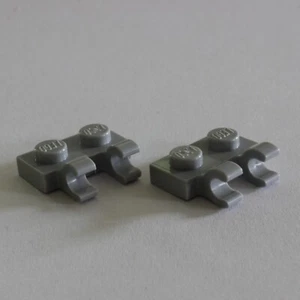 LEGO® 60470 4556157 Bauplatte 1 x 2 mit 2 Clips - hellgrau 2 Stück  NEU - Bild 1 von 1