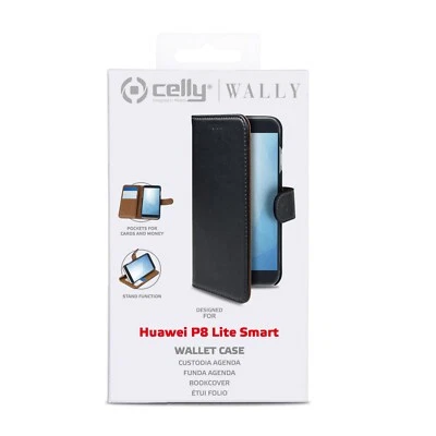 Cover per Huawei P8 Lite Smart Custodia a libro magnetica pelle Flip Portafoglio - Immagine 1 di 3