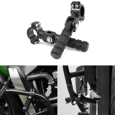 Ajuste para Yamaha XVS1300 MIDNIGHT STAR 2007-2017 Universal Highway Bar Footpegs - Imagem 1 de 4
