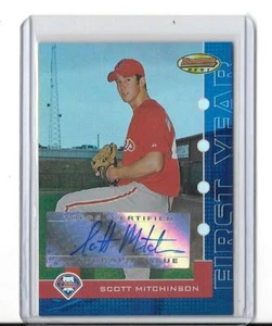 2005 BOWMAN'S BEST FIRST YEAR ROOKIE #129 SCOTT MITCHINSON RC AUTO /299,PHILLIES - Picture 1 of 1