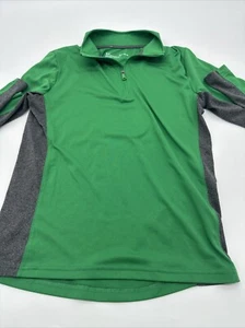 Under Armour Sweater Youth Boy Large Green Zipper Collared…#11721 - Picture 1 of 8