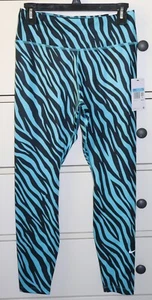NUEVO CON ETIQUETAS Nike One Icon Clash 7/8 Longitud Aqua/Negro Estampado Cebra Leggings Talla M - Imagen 1 de 11