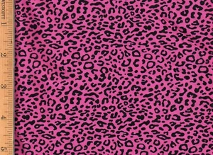 Greta Lynn Kanvas Benartex Fabric By The Yard Pink Black Animal Skin Print #FA67 - Picture 1 of 1