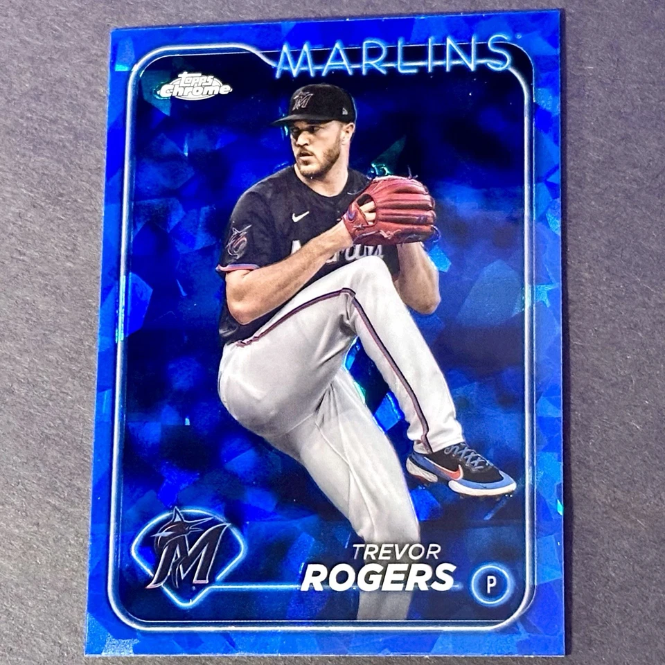 2024 Topps Chrome Update Sapphire Edition Trevor Rogers Miami Marlins USCS54 - Image 1 of 2