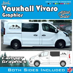 SWB Vauxhall Vivaro cámper rayas laterales calcomanías pegatinas gráficos furgoneta 421 - Imagen 1 de 5